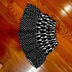 Zara girls skirt black and white IKAT